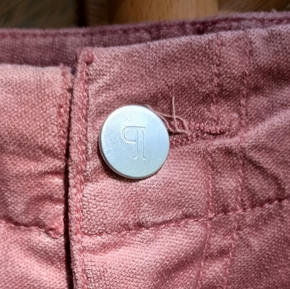 Pilcro Anthropologie Elegant Pink Suede Type Women's Wide Legged Pants_30 - Picture 7 of 10